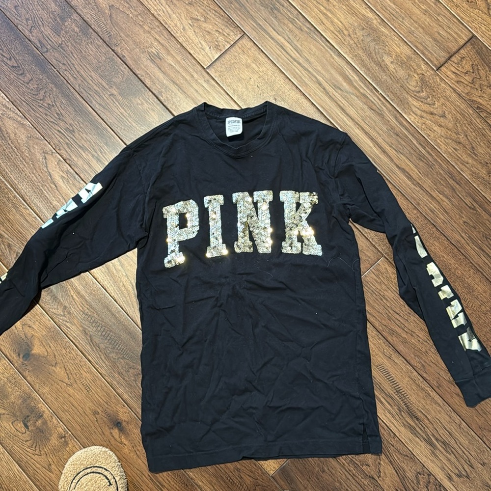 Victoria secret pink long sleeve bling shirt